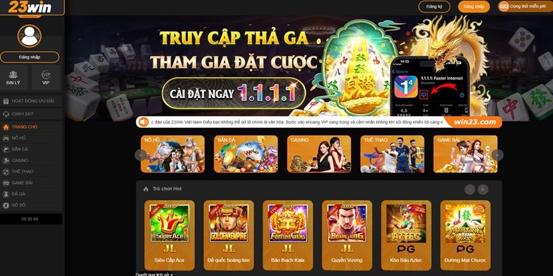 Nhà cái 23WIN hoạt động hợp pháp, được cấp phép đầy đủ